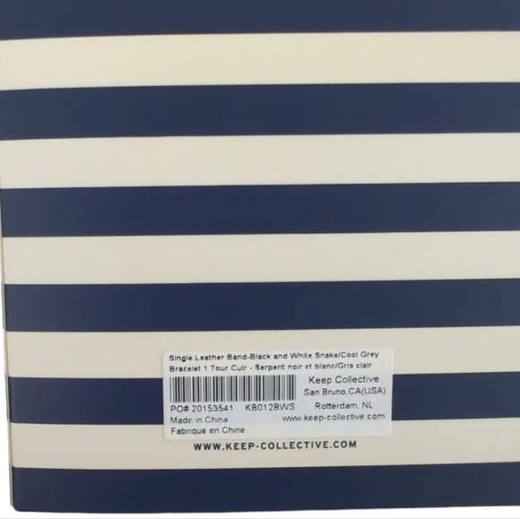 NIB Keep Collective Leather Snake Print Bracelet - Picture 4 of 6